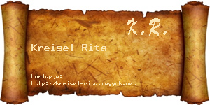 Kreisel Rita névjegykártya