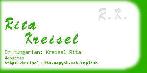 rita kreisel business card